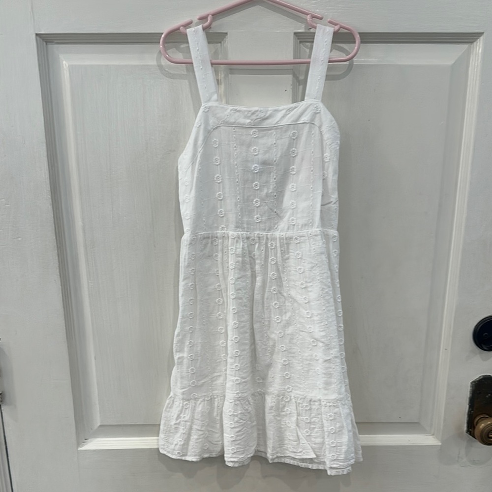 Cat & Jack Girls White Tiered Ruffled Sundress Size 7/8
